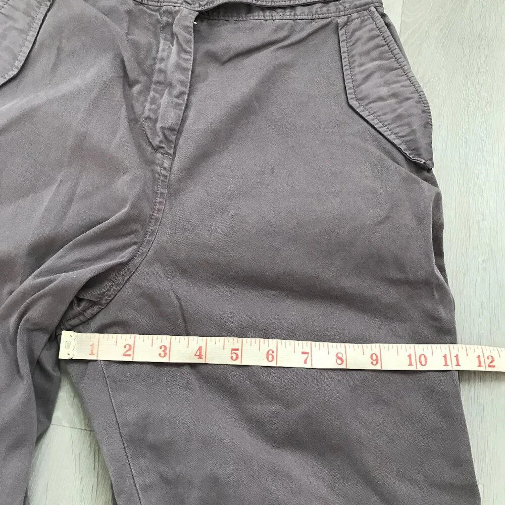 RAG & BONE PURPLE CHINO PANT BUTTON BELT STRAIGHT LEG WOMENS 4